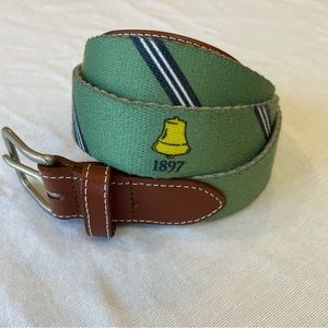 PETER MILLAR Needlepoint Golf Leather Atlantic City Country Club Belt Size 36⛳️
